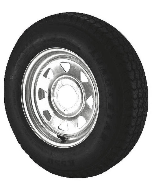 ST175/80D13 Loadstar Trailer Tire LRC on 5 Bolt Galvanized Spoke Wheel