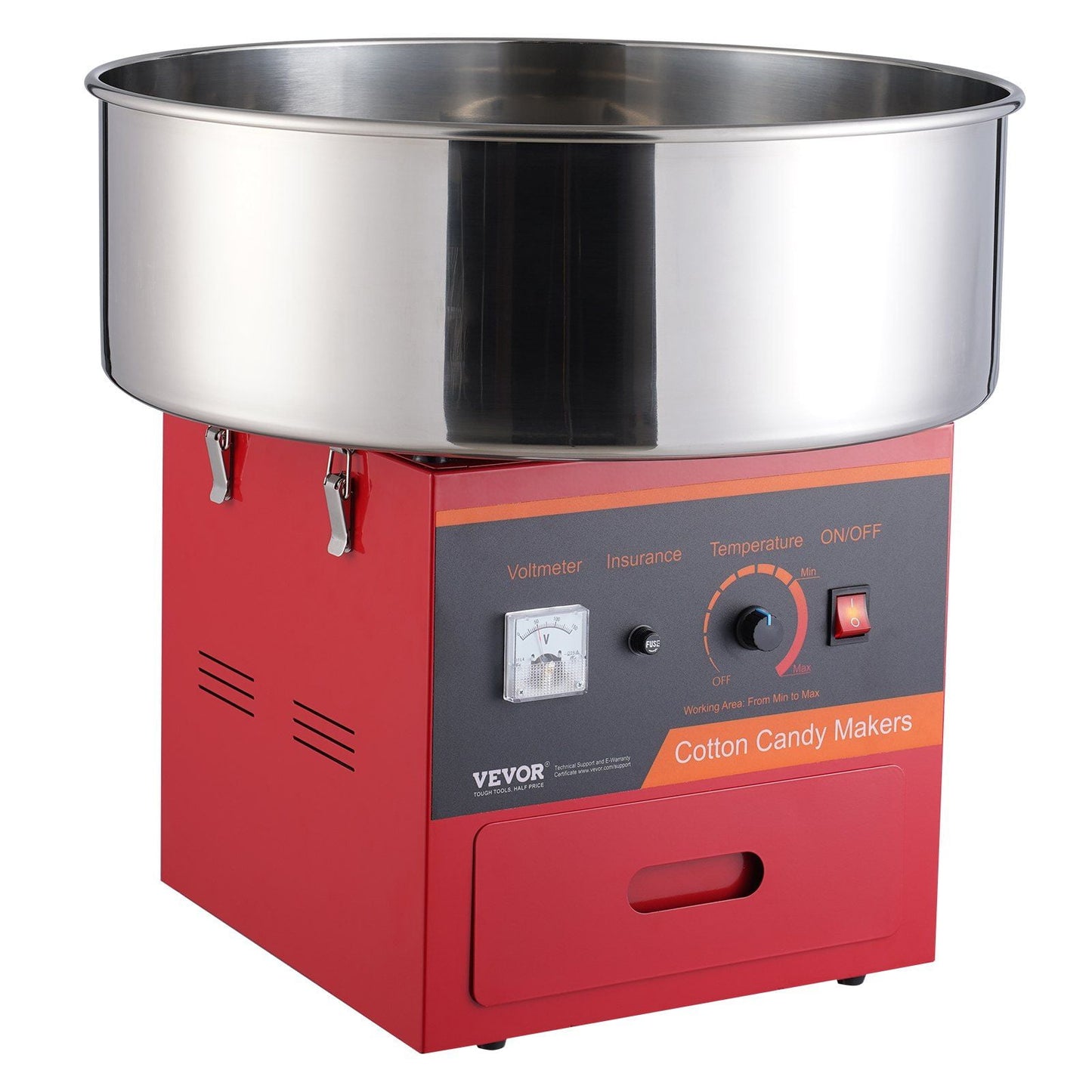 STAWAY Electric Cotton Candy Machine - 1000W Candy Floss Maker with Stainless Steel Bowl, Adjustable Temperature, Perfect for Parties & Festivals