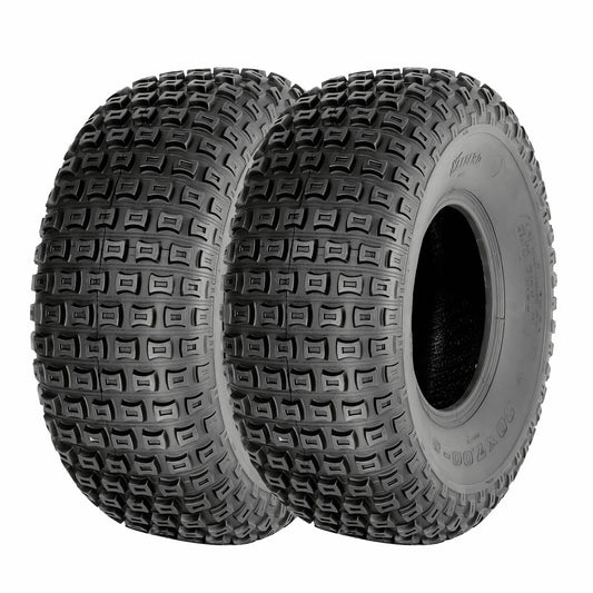 Scuff Guard Premium Set Of 2 20x7-8 ATV Tires 4Ply Heavy Duty 20x7x8 Tubeless Replacement
