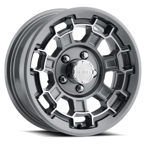 Sendel T18 14" 5-Lug Boat Camper RV Trailer Wheel Rim Gray Machined (QTY 1)