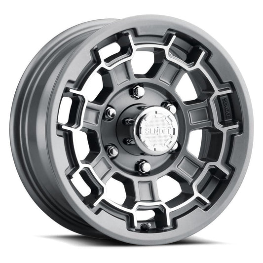 Sendel T18 16" 6-Lug Boat Camper RV Trailer Wheel Rim Gray Machined (QTY 1)
