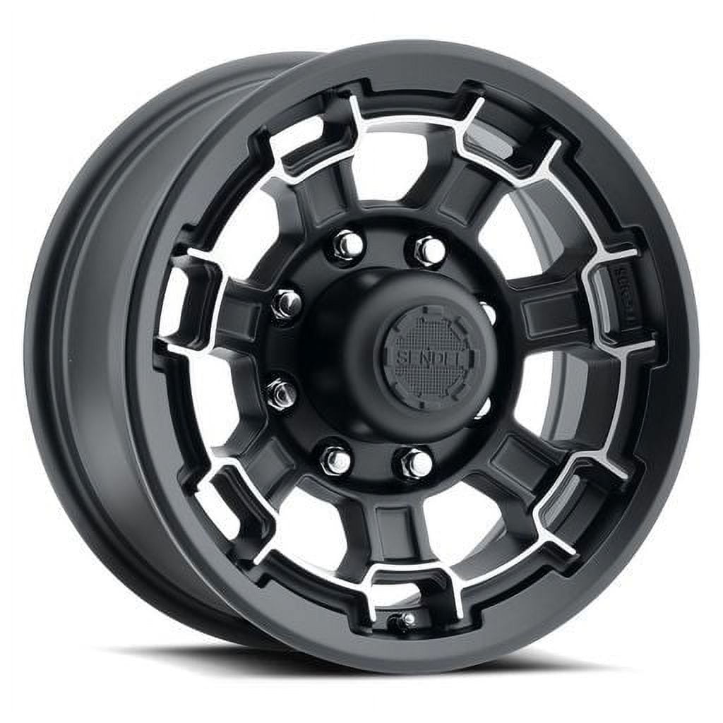 Sendel T18 16" 8-Lug Boat Camper RV Trailer Wheel Matte Black & Machined (QTY 1)