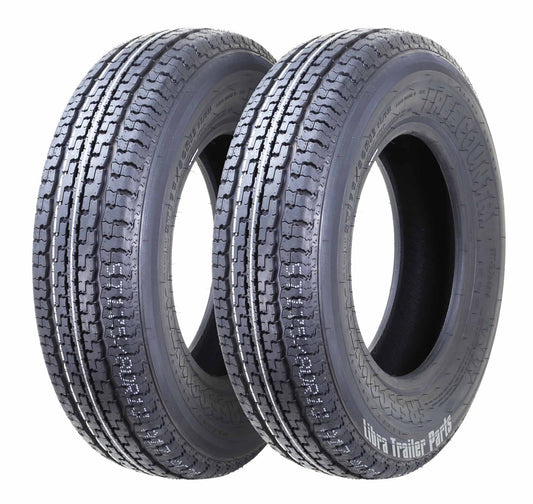 Set 2 New Premium Free Country Trailer Tires ST 185/80R13 6 Ply Load Range C Steel Belted Radial w/Featured Scuff Guard