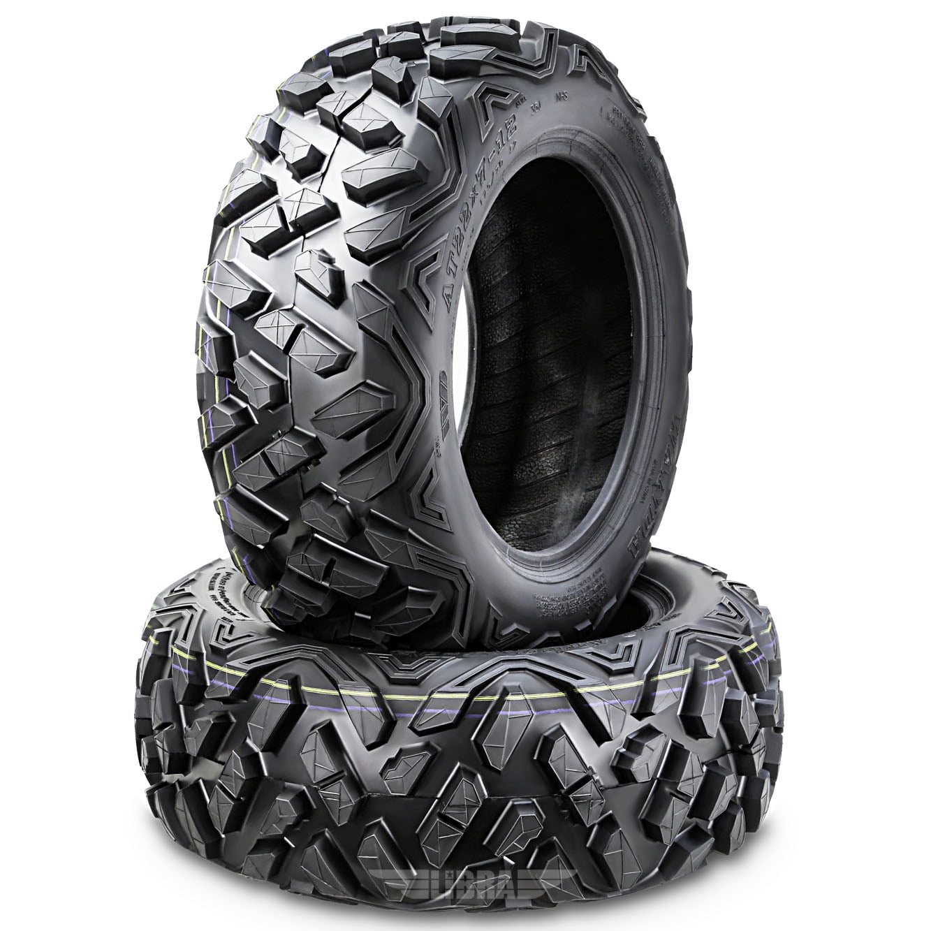 Set 2 WANDA ATV tires 22x7-12 22x7x12 6PR Bighorn Style