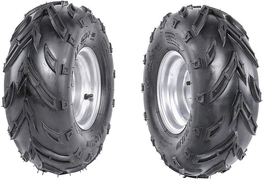 Set of 2 YC Yier 7" Go Kart Tires 16x8-7 Tire Go Kart ATV Wheel Tire with Rim Tubeless 3 Stud Wheels for DIY Part ATV Quad Buggy Go Cart 4 Wheelers Dune Buggy Dolly Cart Scooter