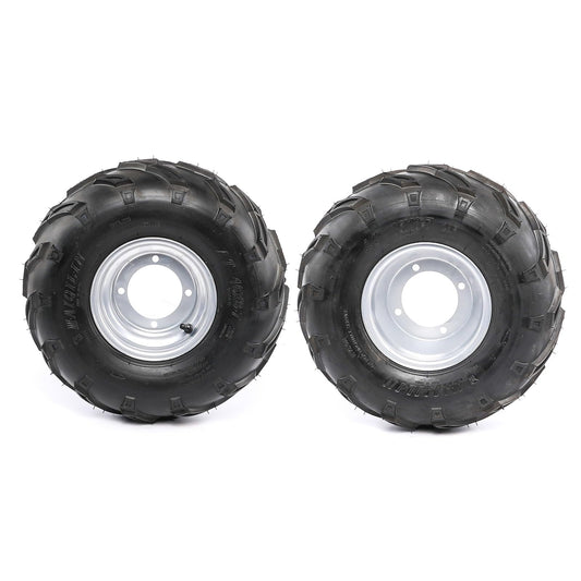 Set of 2 YC Yier 7" Go Kart Tires 16x8-7 Tire Go Kart ATV Wheel Tire with Rim Tubeless 4 Stud Wheels for DIY Part ATV Quad Buggy Go Cart 4 Wheelers Dune Buggy Dolly Cart Scooter