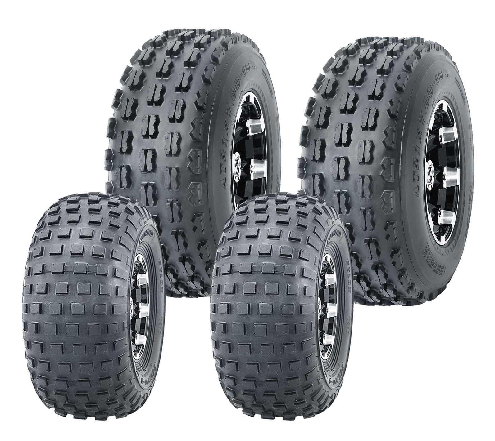 Set 4 ATV Go Kart Tires 145/70-6 145x70x6 & 19x7-8 19x7x8 4PR