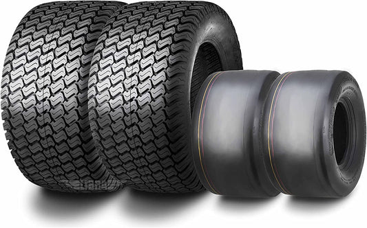 Set 4 WANDA Zero-Turn Lawn Mower Turf Tires 11x4-5 Front & 18x8.5-8 Rear /4PR -13207/13028