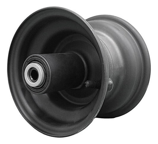 Set of 2 6x4.5 Matte Black Wheels | OEM Match for Greenworks 3420072337