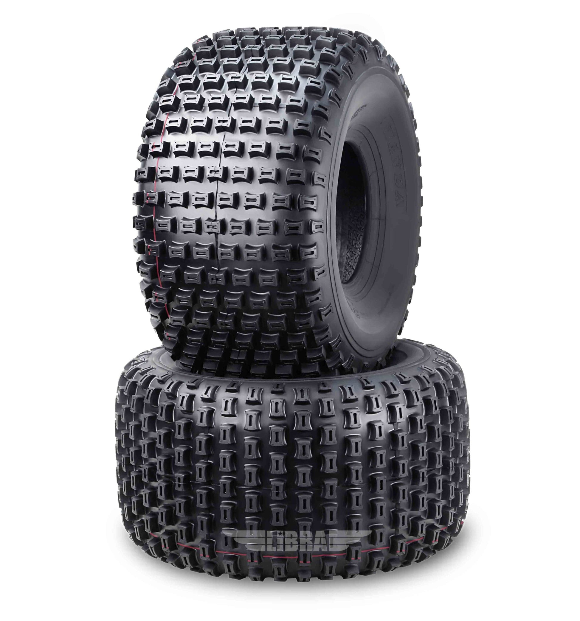 Set of 2 New WANDA ATV Tires 22X11-10 4PR P322 Dimple Knobby - 10030