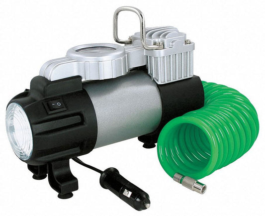 Slime 40031 Metal 12V 150 PSI 1-Stage Air Compressor 15 ft