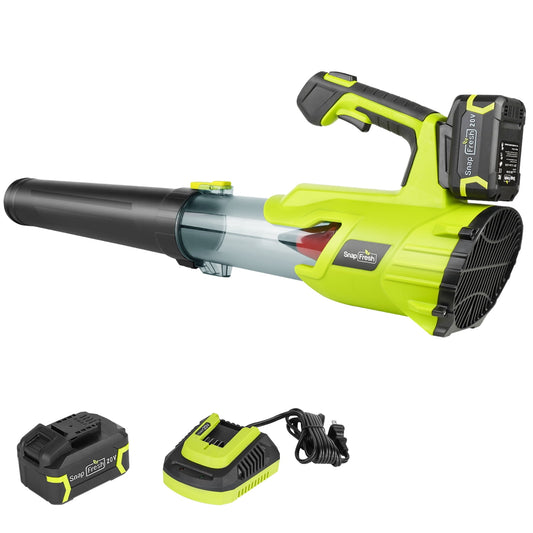SnapFresh 20V Cordless Leaf Blower Brushless 120MPH 550CFM w/ 7+1 Speed 4.0Ah Battery & Charger