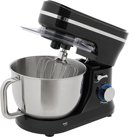Stand Mixer, 1000W 8+1 Speed Multifunctional Kitchen Mixer with 1.19gal Stainless Steel Bowl Tilt-Head Meat Grinder Electric Food Mixer with Beater, Dough Hook and Whisk Black for Most Home Cooks