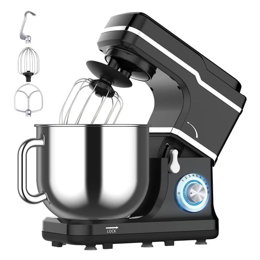 Stand Mixer, 7.5QT Kitchen Electric Food Mixer 10-Speed Tilt-Head Dough Mixer, BLACK