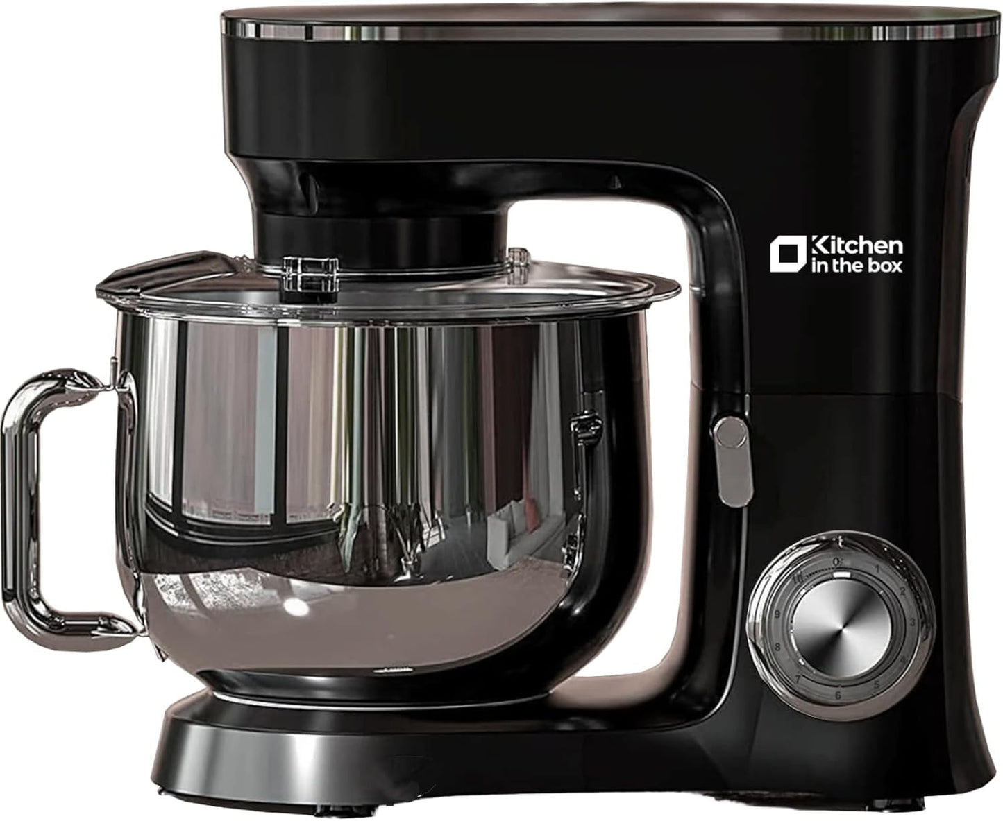 Stand Mixer, 900W 8.5 QT Kitchen Electric Mixer, 10-Speed Large Capacity Tilt-head Food Mixer with Dough Hook, Wire Whip, Flat Beater & Splash Guard (Black)