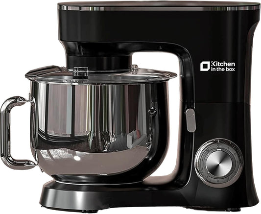 Stand Mixer, 900W 8.5 QT Kitchen Electric Mixer, 10-Speed Large Capacity Tilt-head Food Mixer with Dough Hook, Wire Whip, Flat Beater & Splash Guard (Black)