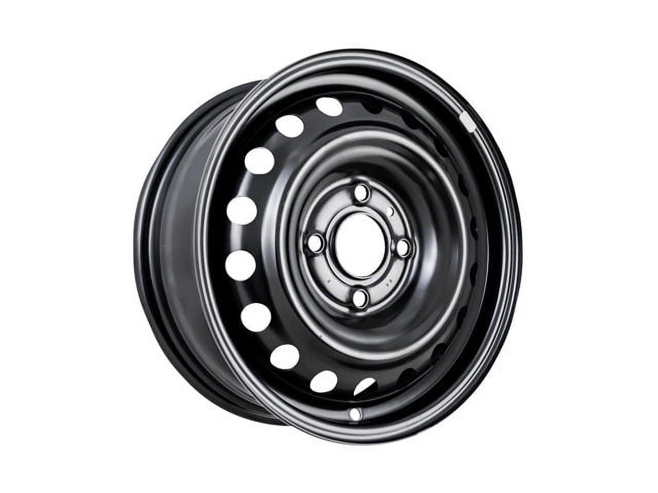 Steel Wheel - Black - 15 x 5.5 Inch - 18 Hole - 4 Lug - Compatible with 2007 - 2012 Nissan Versa 2008 2009 2010 2011