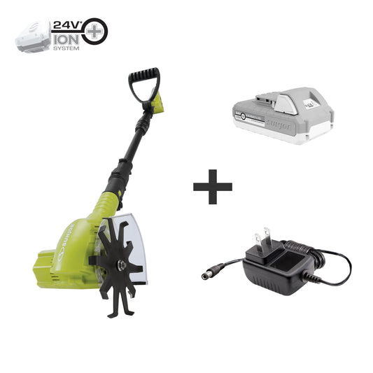 Sun Joe 24-Volt Cordless Telescoping Weeder/Cultivator Kit, 2.0-Ah Battery & Charger