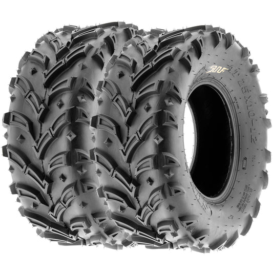 SunF All Terrain ATV UTV Mud Quad Tires 25x8-12 25x8x12 6 PR A024-1 (Pair of 2)