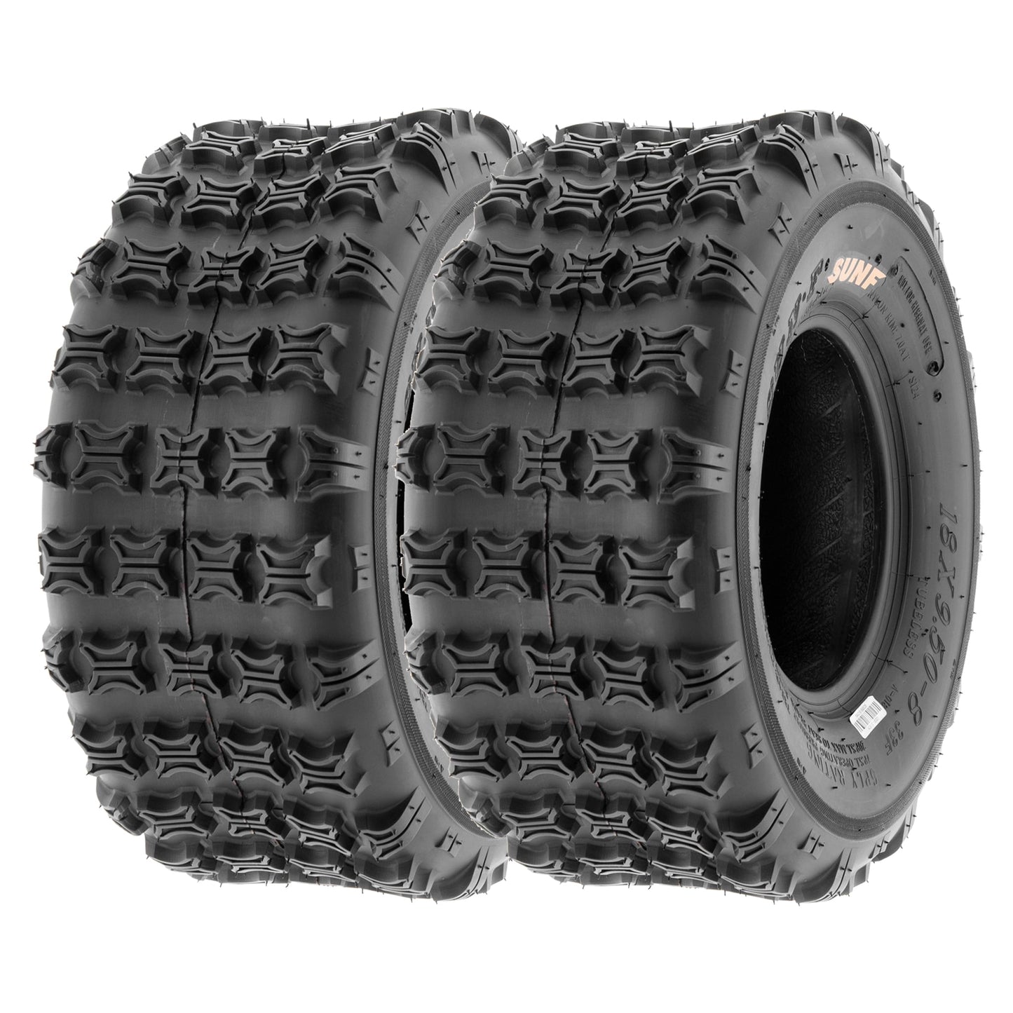 SunF All Terrain ATV UTV Quad Mini Bike Tires 18x9.5-8 18x9.5x8 6 PR A018 (Pair of 2)