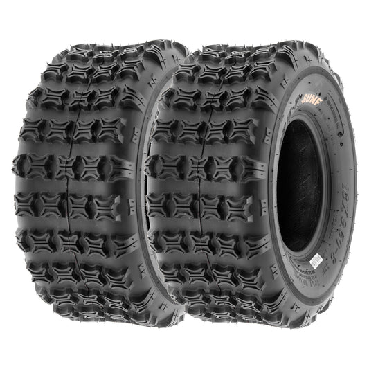 SunF All Terrain ATV UTV Quad Mini Bike Tires 18x9.5-8 18x9.5x8 6 PR A018 (Pair of 2)