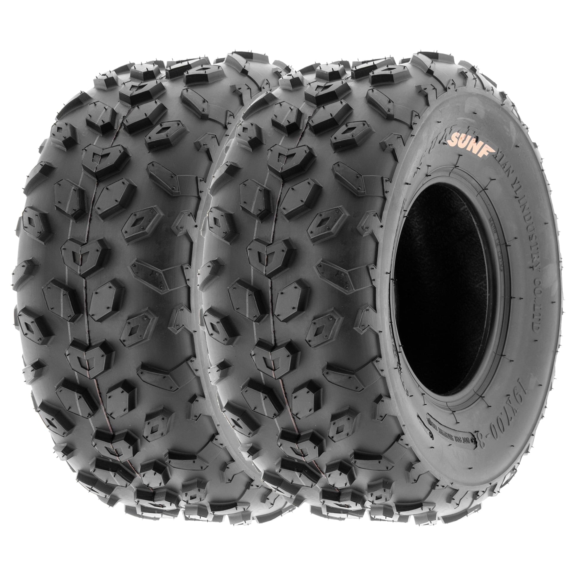 SunF All Terrain ATV UTV Quad Mini Bike Tires 19x7-8 19x7x8 6 PR A014 (Pair of 2)