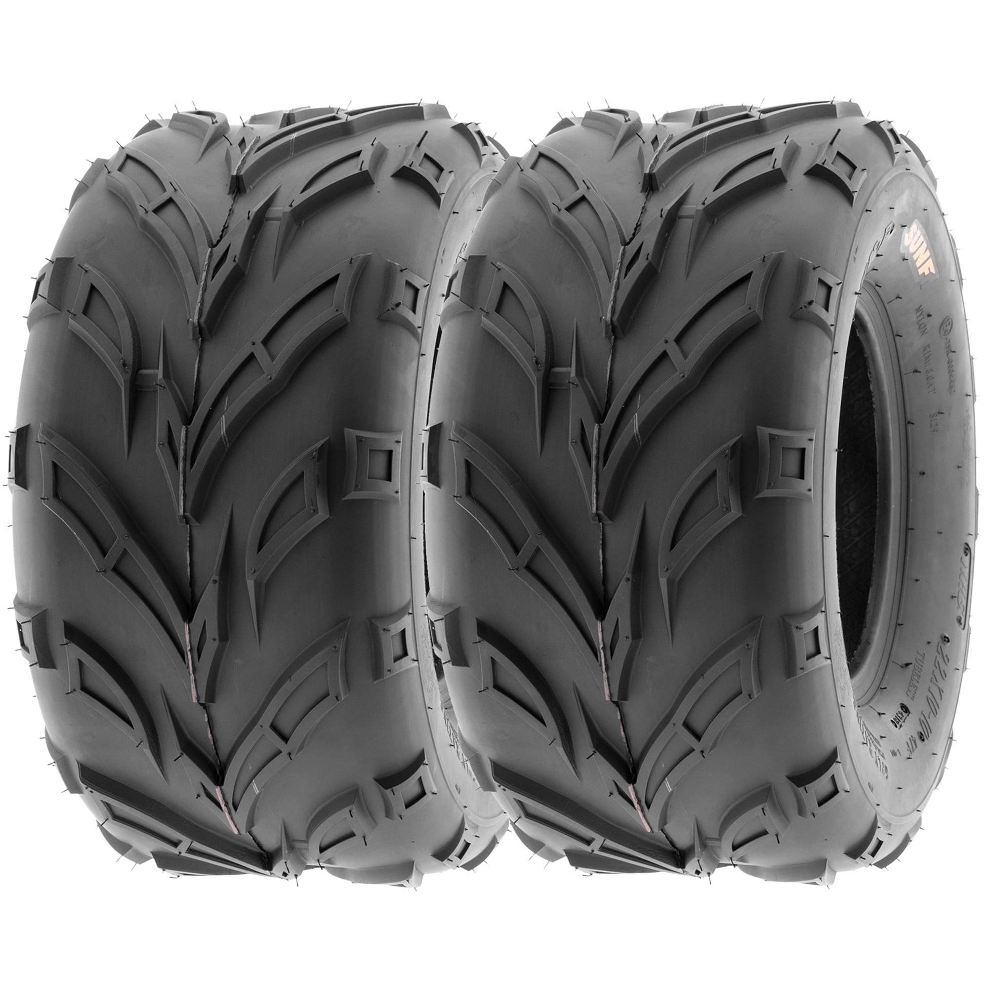 SunF All Terrain ATV UTV Quad Mini Bike Tires 22x10-10 22x10x10 6 PR A004 (Pair of 2)