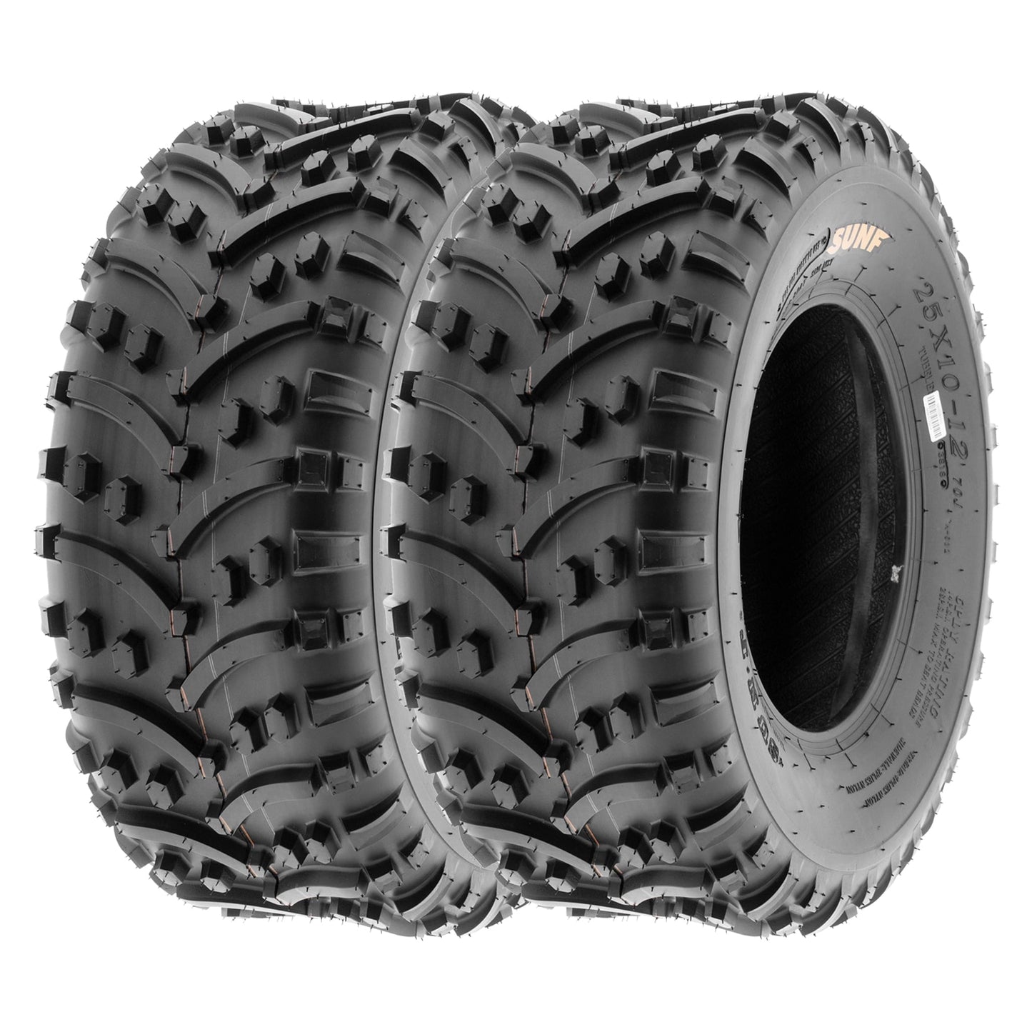 SunF All Terrain ATV UTV Quad Mini Bike Tires 22x11-8 22x11x8 6 PR A032 (Pair of 2)