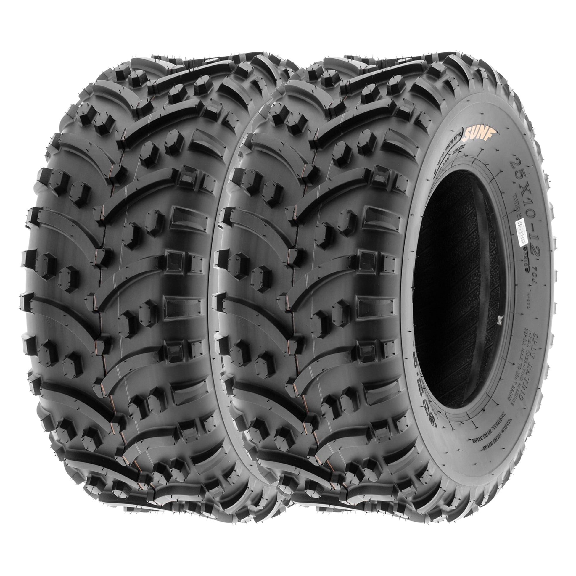 SunF All Terrain ATV UTV Quad Mini Bike Tires 22x11-8 22x11x8 6 PR A032 (Pair of 2)