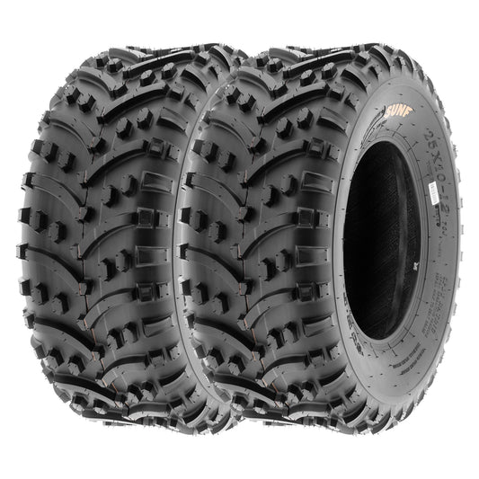 SunF All Terrain ATV UTV Quad Mini Bike Tires 22x11-8 22x11x8 6 PR A032 (Pair of 2)