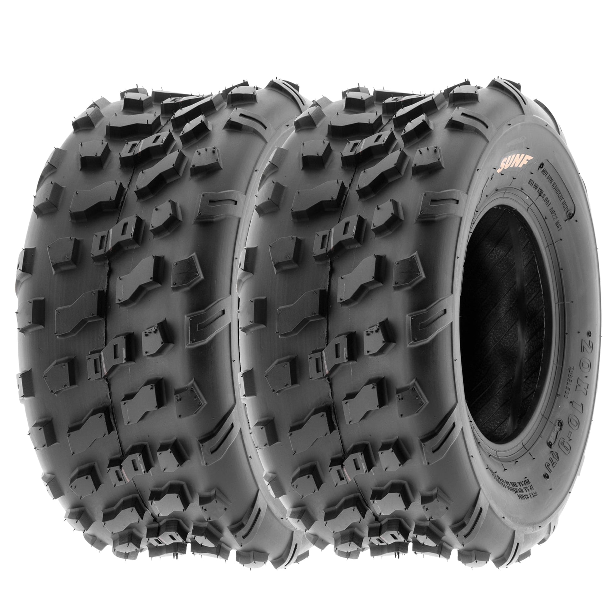 SunF All Terrain ATV UTV Quad Tires 20x10-9 20x10x9 4 PR A022 (Pair of 2)