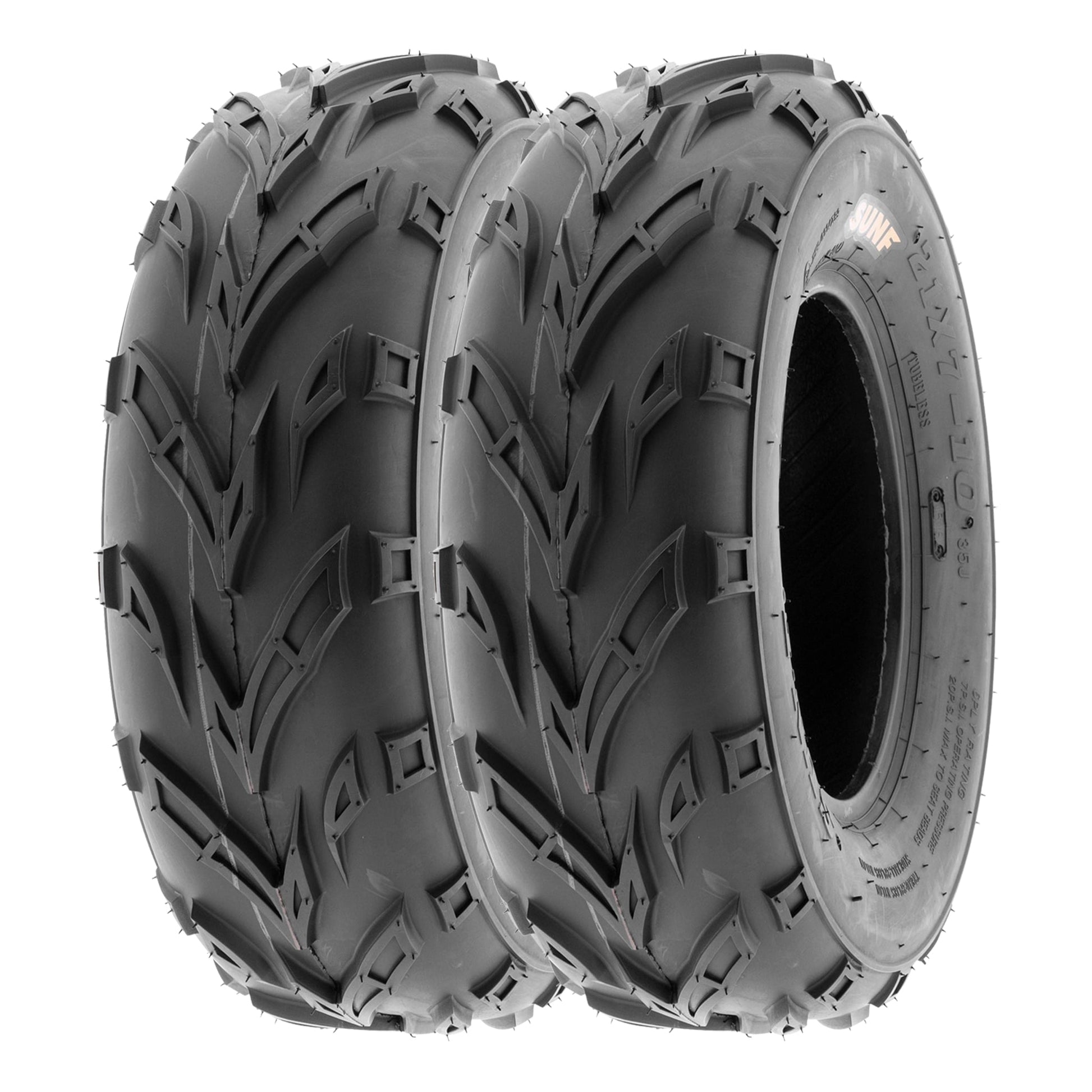 SunF All Terrain ATV UTV Quad Tires 21x7-10 21x7x10 6 PR A004 (Pair of 2)