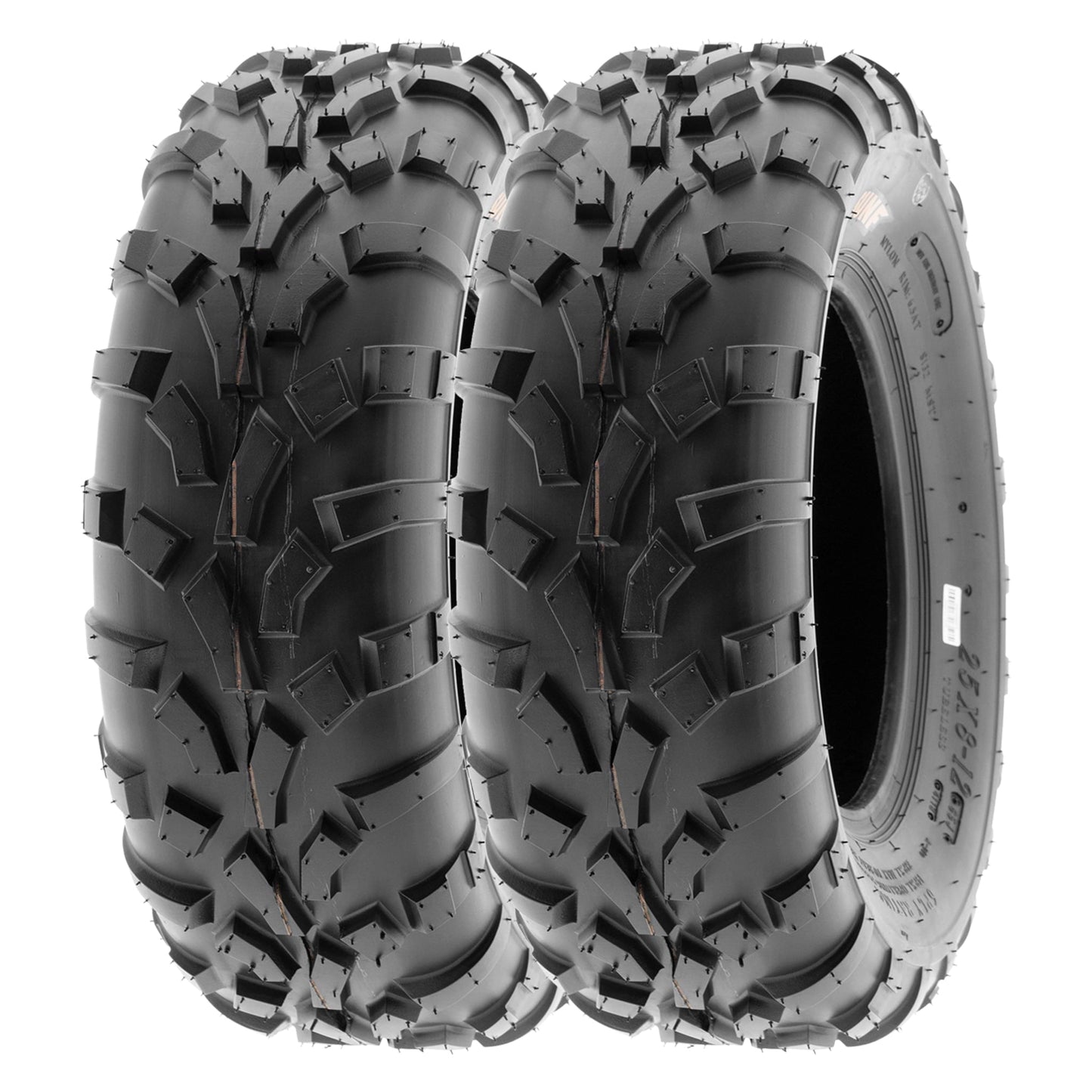 SunF All Terrain ATV UTV Quad Tires 25x8-12 25x8x12 6 PR A010 (Pair of 2)