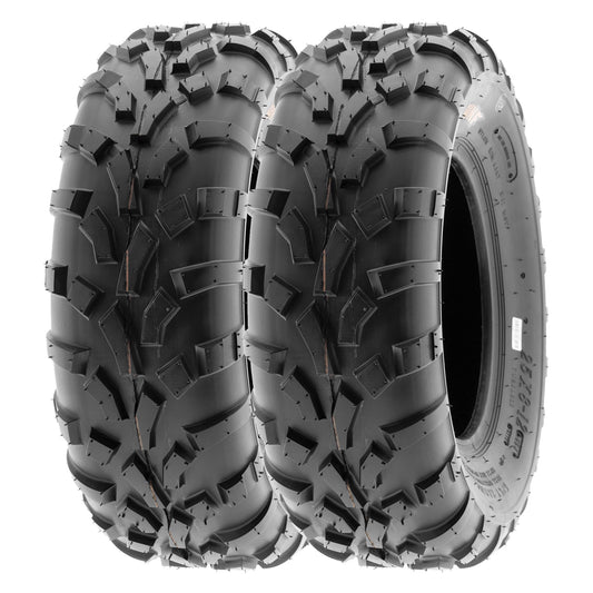 SunF All Terrain ATV UTV Quad Tires 25x8-12 25x8x12 6 PR A010 (Pair of 2)