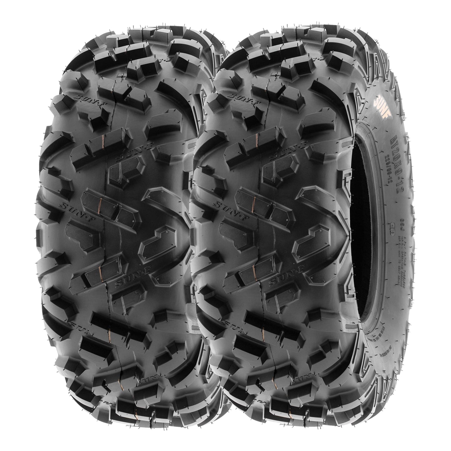 SunF All Terrain ATV UTV Quad Tires 25x8-12 25x8x12 6 PR A051 (Pair of 2)