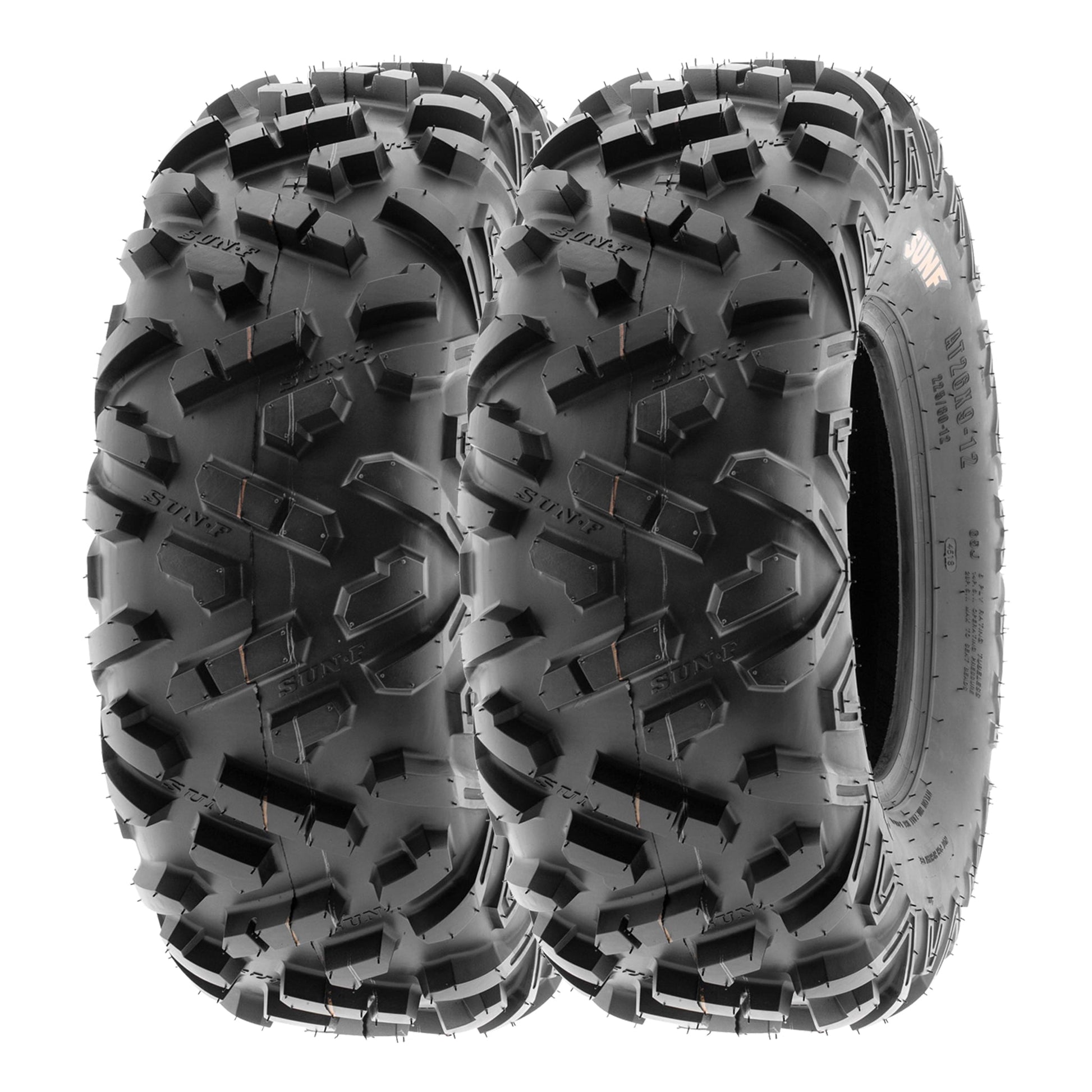SunF All Terrain ATV UTV Quad Tires 25x8-12 25x8x12 6 PR A051 (Pair of 2)
