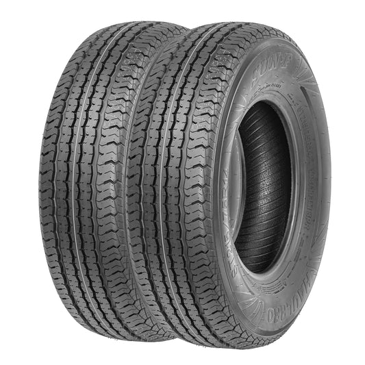 SunF Radial Special Trailer Tire Load Range D ST "HaulPro" 205/75R14 8 PR TL (Pair of 2)