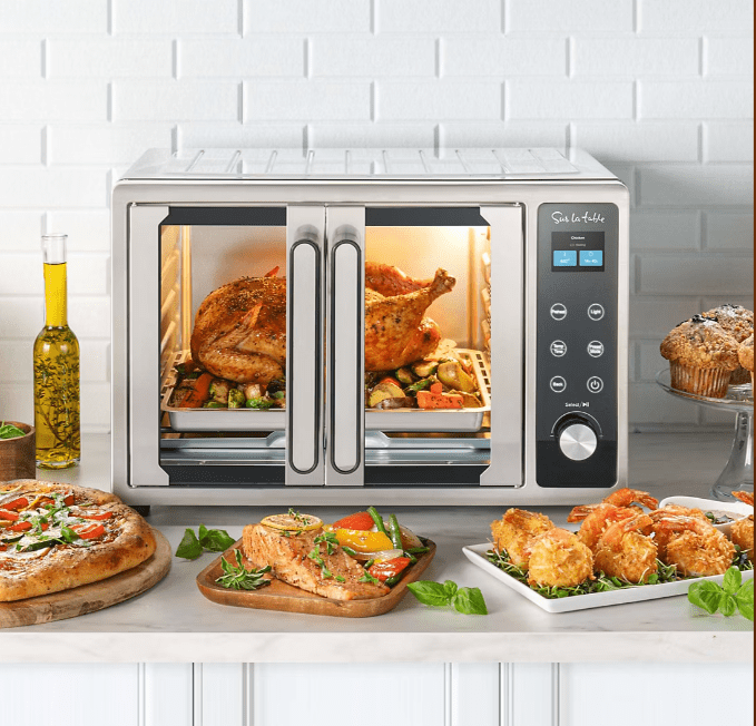 Sur La Table Multifunctional Air Fryer Toaster Oven  with AI Food Recognition