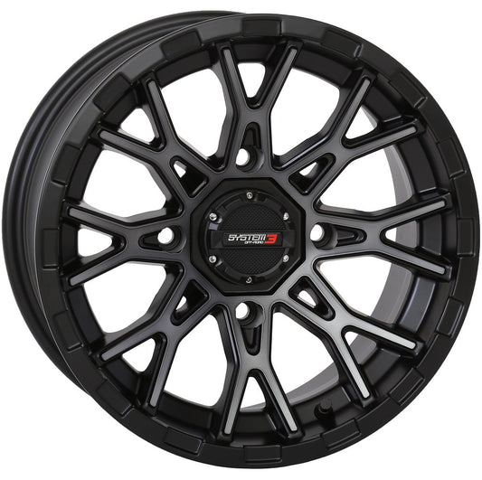 System 3 ST-6 12x7 ATV/UTV Wheel - Dark Tint (4/110) 2+5 [12S3-6111]