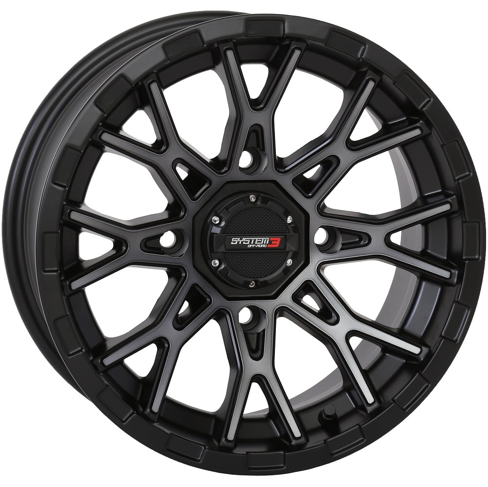 System 3 ST-6 14x7 ATV/UTV Wheel - Dark Tint (4/137) 4+3 [14S3-6136]