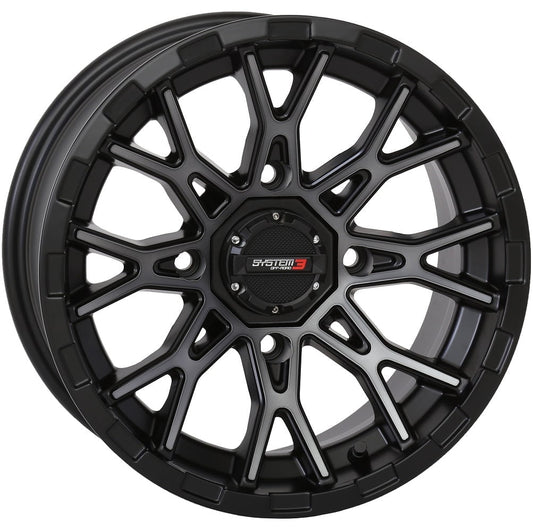 System 3 ST-6 14x7 ATV/UTV Wheel - Dark Tint (4/156) 4+3 [14S3-6155]
