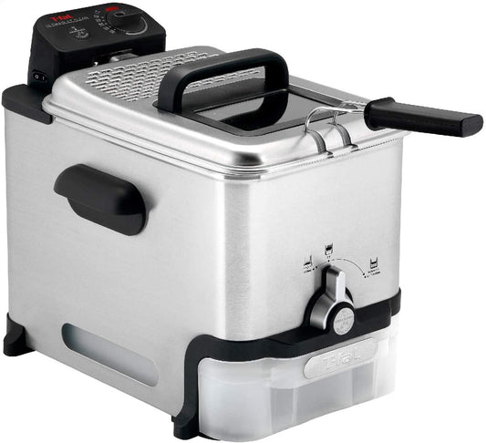 T-fal 3.5L 1700W Deep Fryer with Basket, Dishwasher Safe Parts, Stainless Steel Finish