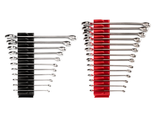 TEKTON Combination Wrench Set with Modular Wrench Organizer, 25-Piece (1/4 - 3/4 in., 6 - 19 mm) | WCB95301