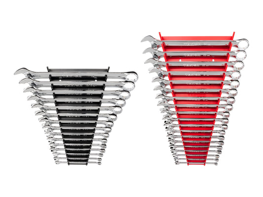 TEKTON Combination Wrench Set with Rack, 34-Piece (1/4 - 1 in., 6 - 24 mm) | WCB91301