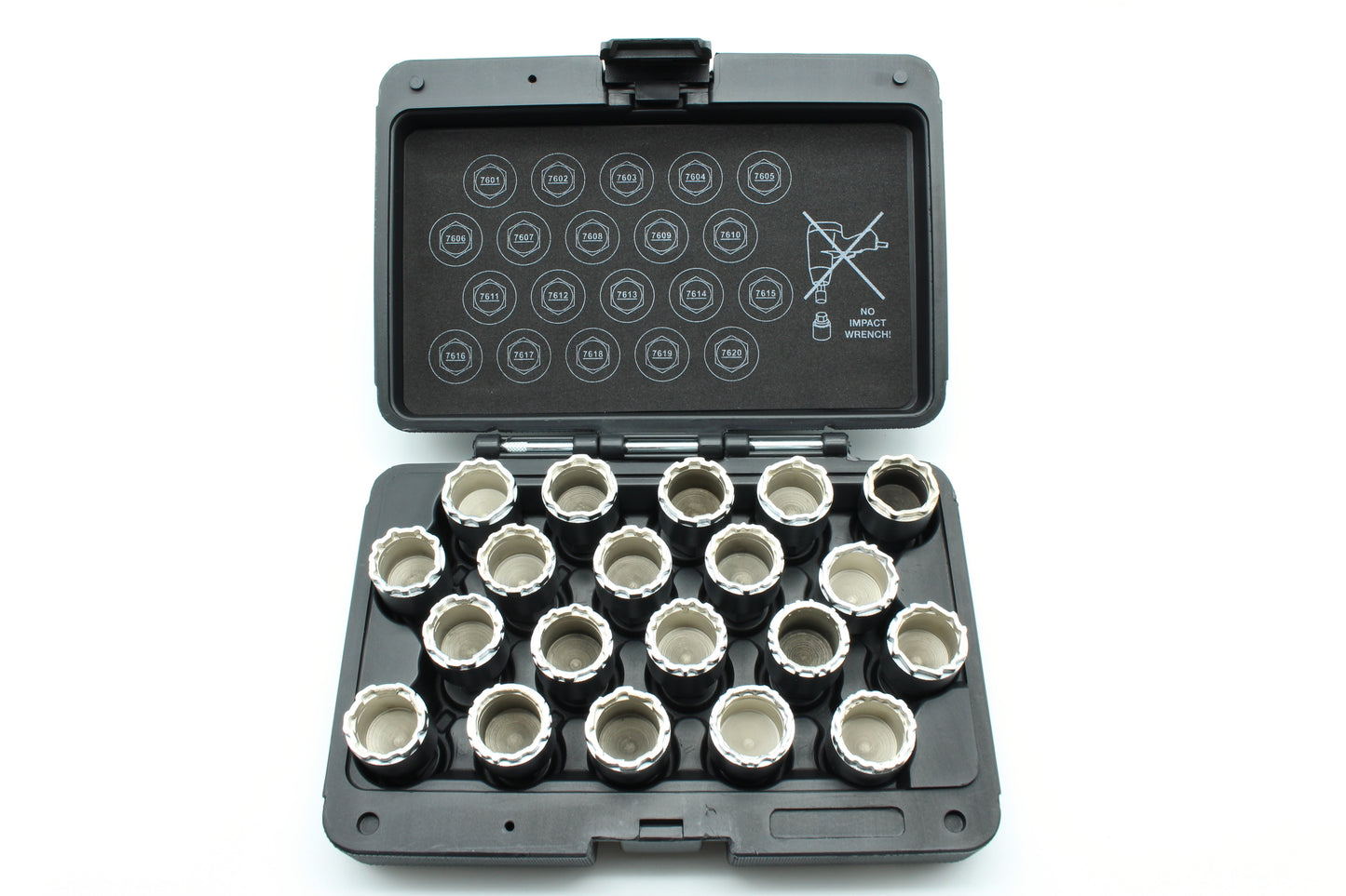 TEMO 20pc Anti-Theft Wheel Lug Nut Removal Socket Key for Volve Set A