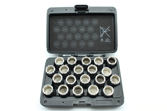 TEMO 20pc Anti-Theft Wheel Lug Nut Removal Socket Key for Volve Set A