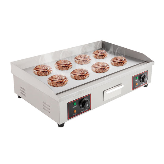 TFCFL 3000W Commercial Electric Griddle Stainless Steel Non-Stick Restaurant Teppanyaki Flat Top Grill
