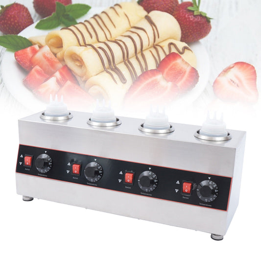 TOOL1SHOoo Commercial Electric Sauce Warmer Heater Countertop Food Sauce Dispenser Heater 30-85℃ (4 grids)