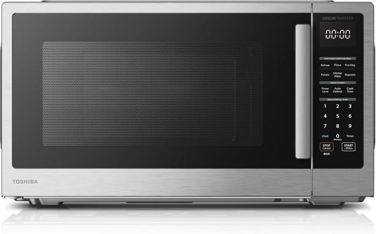 TOSHIBA 2.2 Cu Ft Countertop Microwave Oven, Sensor Cook, 6 Auto Menus, Inverter, Child Lock, 1200W