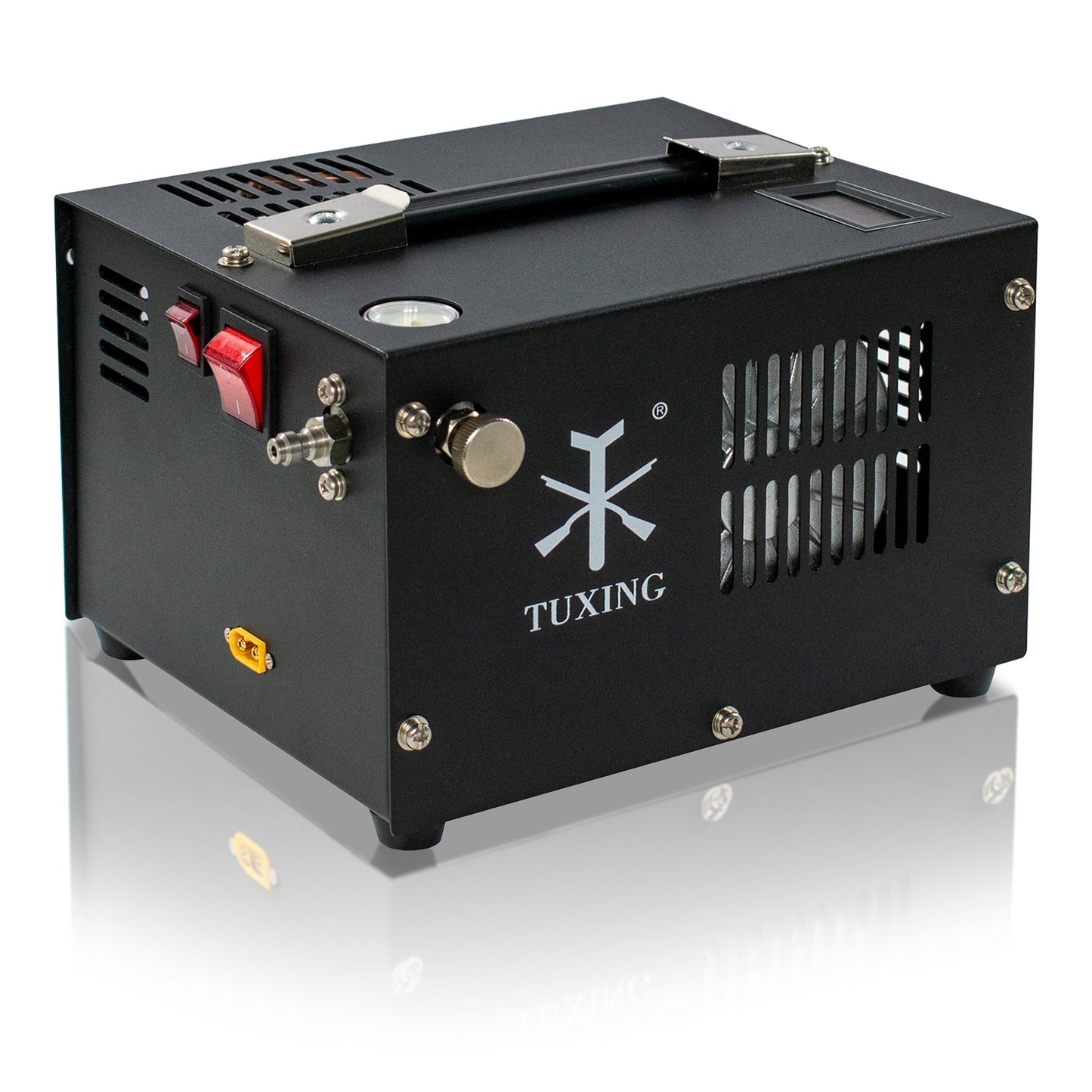 TUXING 4500Psi PCP Air Compressor w/ Built-in Transformer, One-Button Start for PCP Rifles, Paintball Guns, Diving Tanks